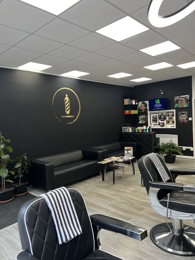 The M&K Barbershop front in the Precinct